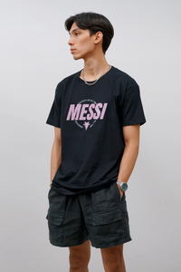 Messi the Goat : Black Inter-Miami Graphic Tee (ON-HAND)
