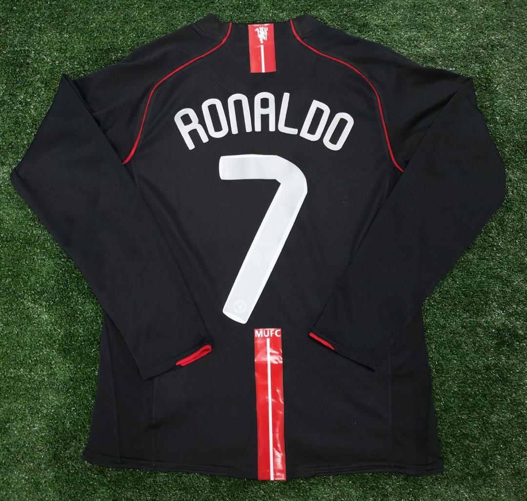 Man United Aig Black Kit Long Sleeve Man U Aig Kit Manchester