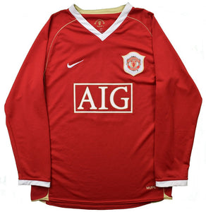 Manchester United Home Long Sleeves 06/07 Retro